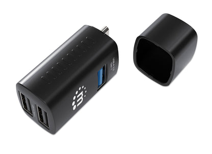 Manhattan 180993 nodo concentrador USB 3.2 Gen 1 (3.1 Gen 1) Type-C 5000 Mbit/s Negro