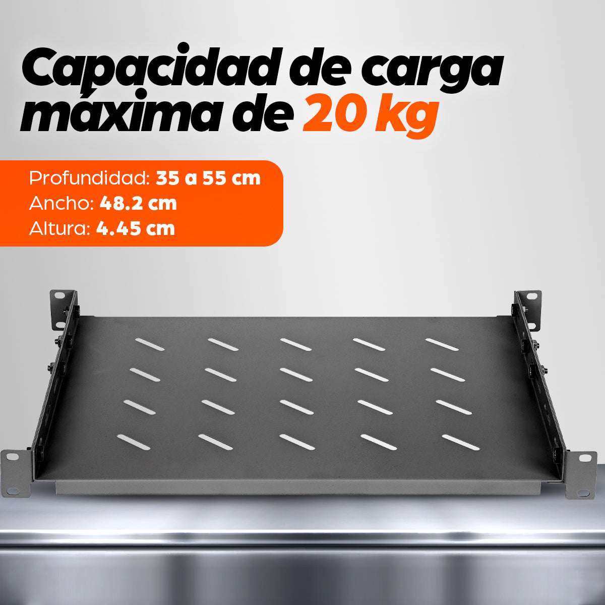 Charola Intellinet 35cm Ajustable 35-55 cm 1U 20kg
