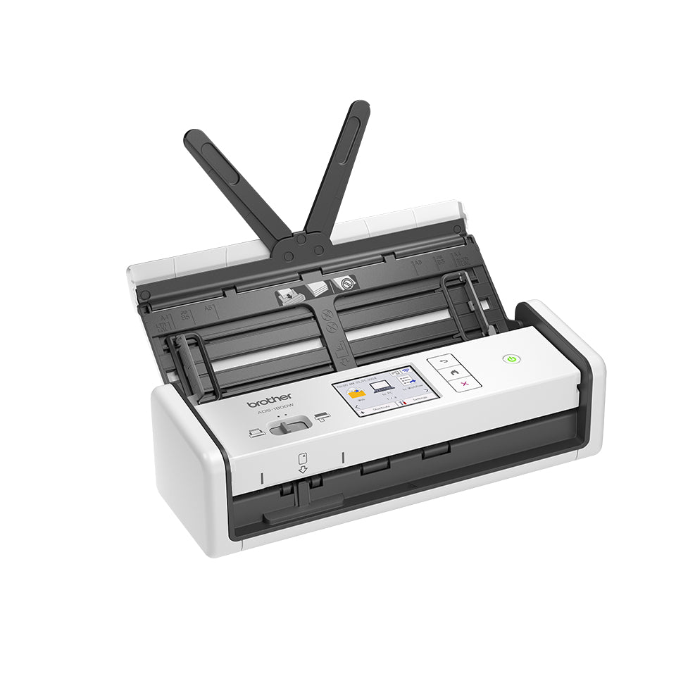 Escáner Brother de Escritorio Compacto Inalámbrico ADS-1800W con Pantalla Tactil a Color