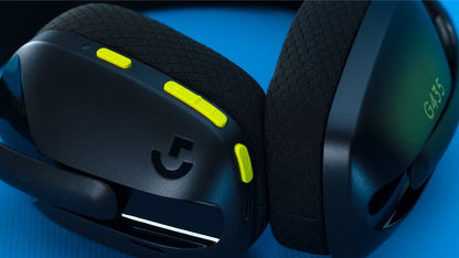Audífonos Logitech Gaming G435 Inalámbricos Micrófono Lightspeed Color Negro-Amarillo