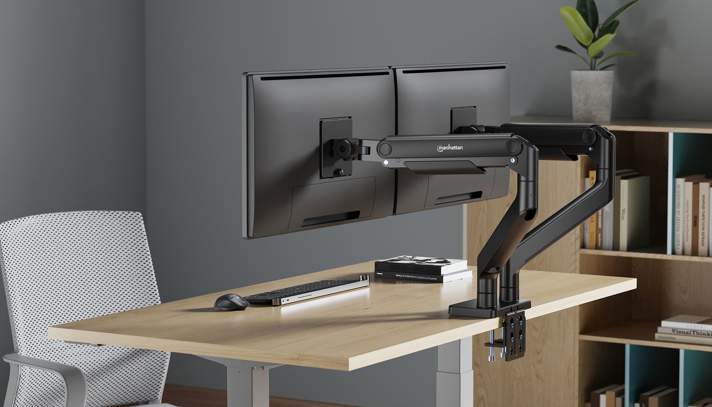 Manhattan 462587 soporte para pantalla plana 114.3 cm (45") Escritorio Negro