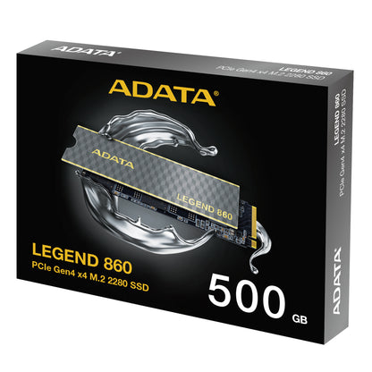 Unidad de Estado Sólido SSD Adata Legend 860 500GB PCIE Gen4 M.2 2280 5000/3000Mbs Compatible con PS5 Disipador Alu