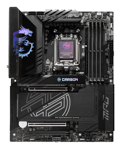 Tarjeta Madre MSI MPG X870E CARBON WIFI ATX Socket AM5 AMD X870E 256GB DDR5 HDMI/DP para AMD