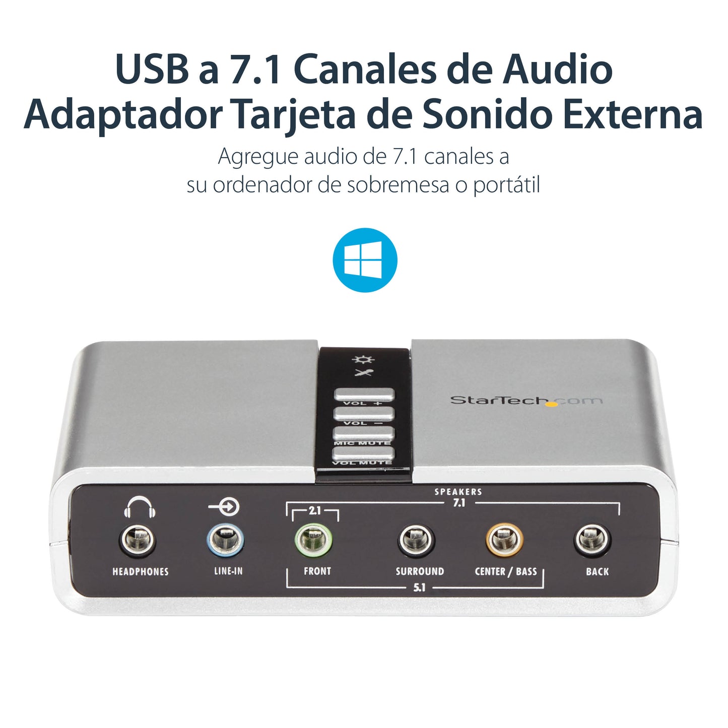 StarTech.com ICUSBAUDIO7D tarjeta de audio 7.1 canales