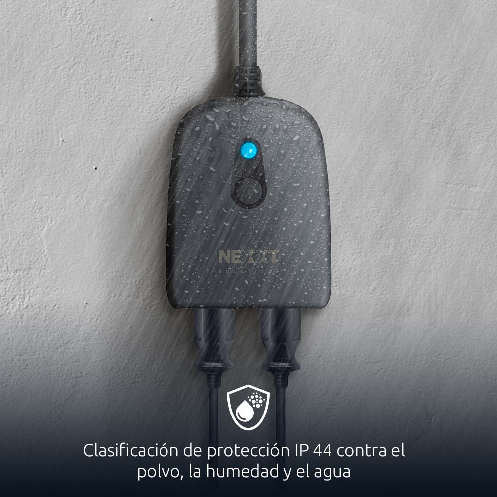 Enchufe inteligente dual con conexión Wi-Fi para exterior