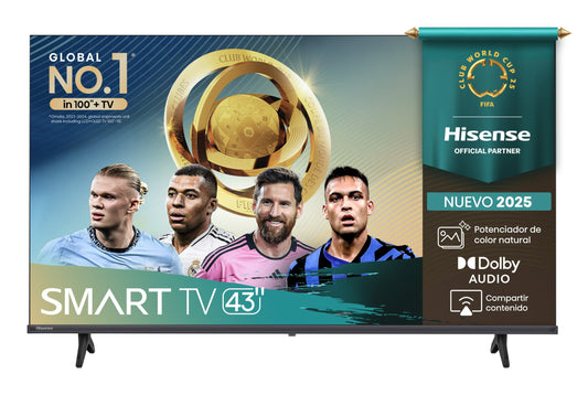 Televisor Hisense 43" A4 Smart VIDAA U8.5 TV FHD Resolución 1920x1080 FULL ARRAY