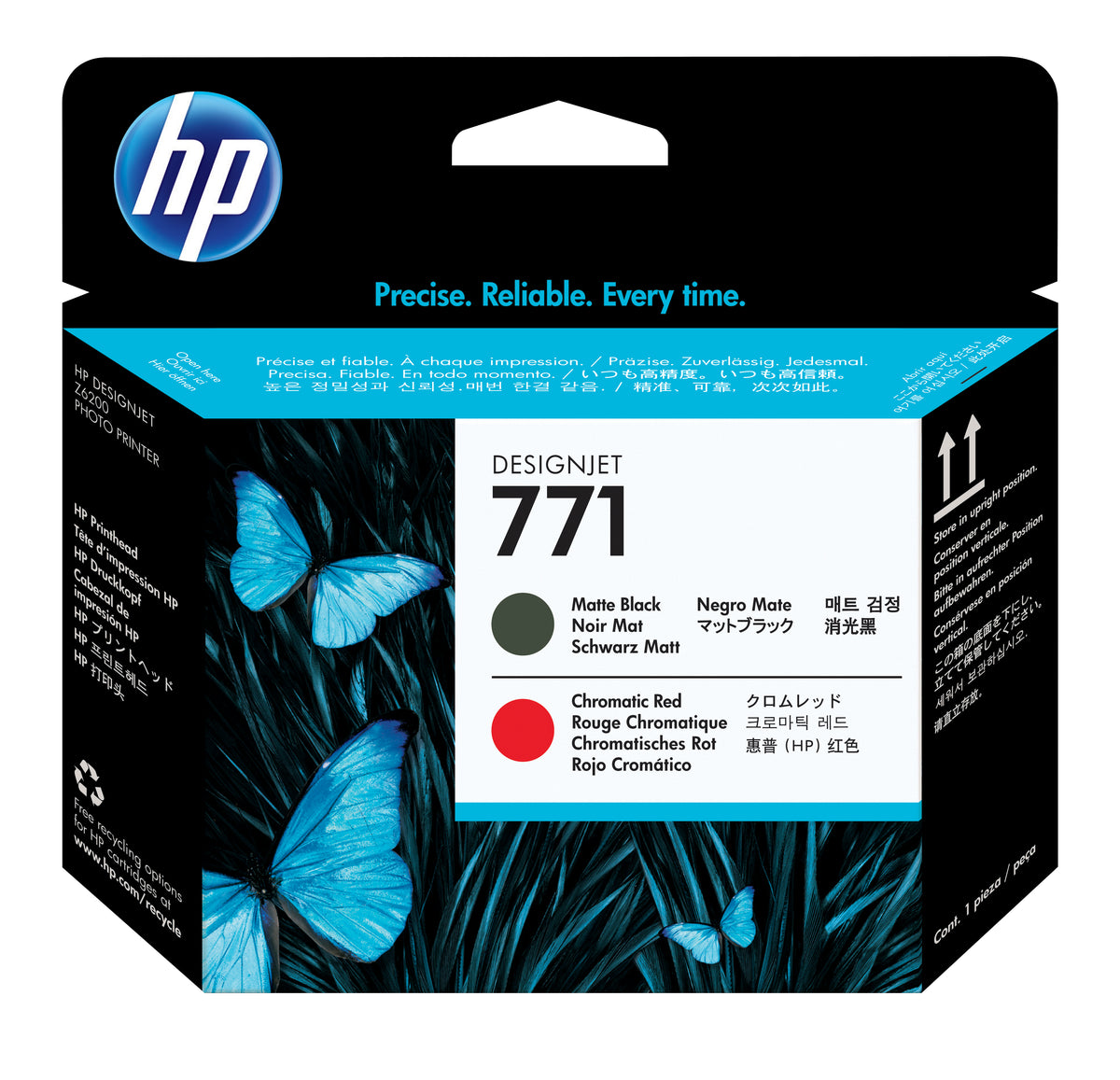 Cabezal HP LF 771 Negro Mate/Rojo Cromatico Z6200 775Ml