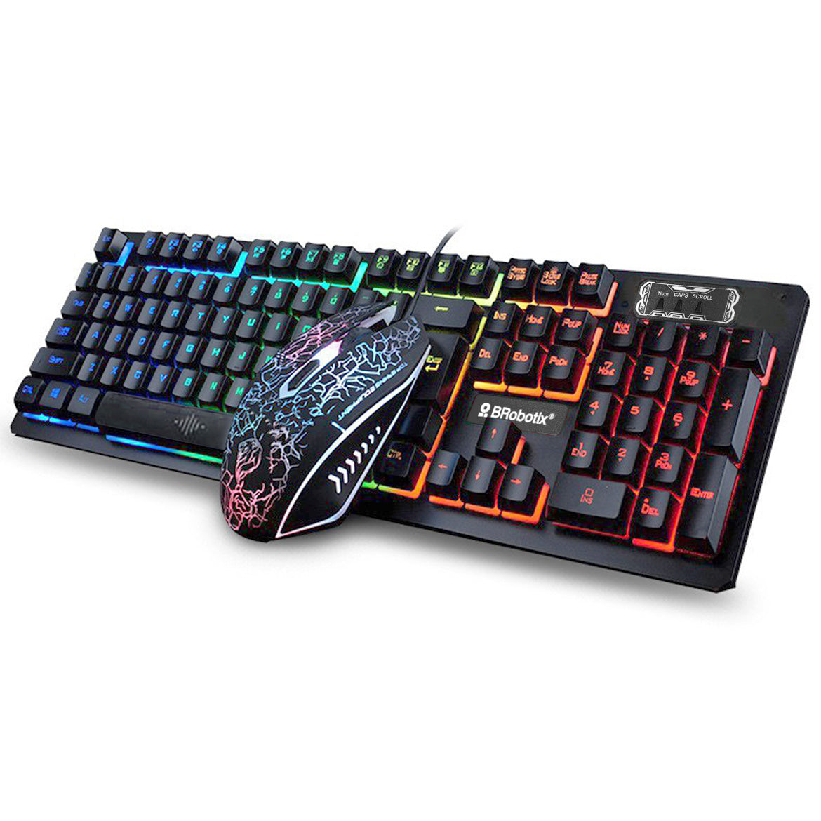 BRobotix 458977 teclado Ratón incluido Juego USB Negro