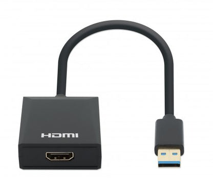 Manhattan 153690 adaptador gráfico USB Negro