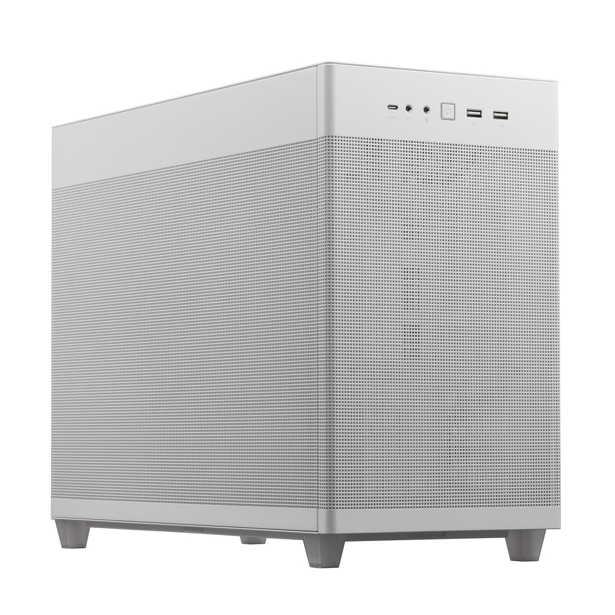 Gabinete Asus Prime AP201 White Paneles de Malla Micro ATX Blanco