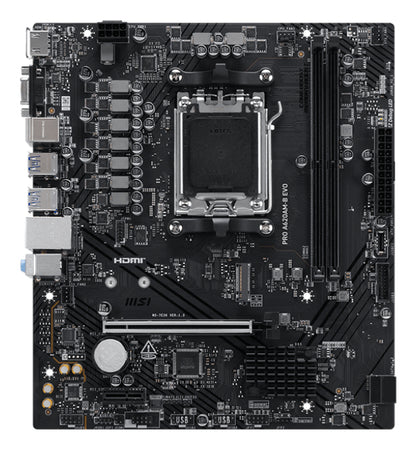 Tarjeta Madre MSI PRO A620AM-B EVO Micro-ATX Socket AM5 AMD A620 128GB DDR5 HDMI para AMD