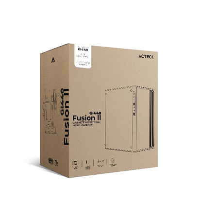 Gabinete Acteck Mini Torre Fusion II GI440 Max MB M-ATX 1xUSB 3.0 Advanced Series Negro