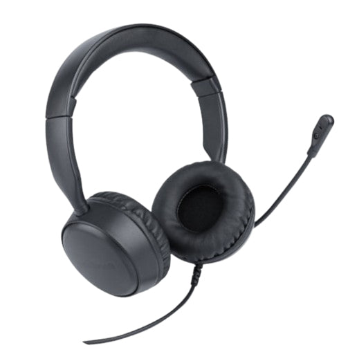 Diadema TechZone Estereo Alambrica Color Negro Cable Usb Viene con Microfono Integrado