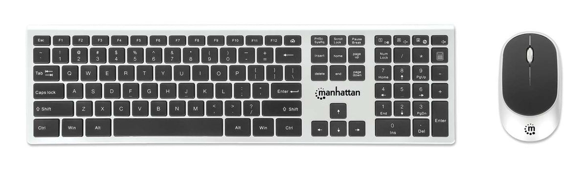 Teclado y Mouse Manhattan Optico Inalambrico 2.4G Negro combo