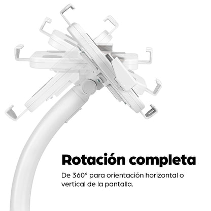 Soporte de Suelo Manhattan Antirrobo para Tablet/iPad 7.9" a 11" Color Blanco