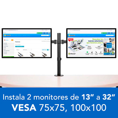 BRobotix 963210 soporte para pantalla plana 81.3 cm (32") Escritorio Negro