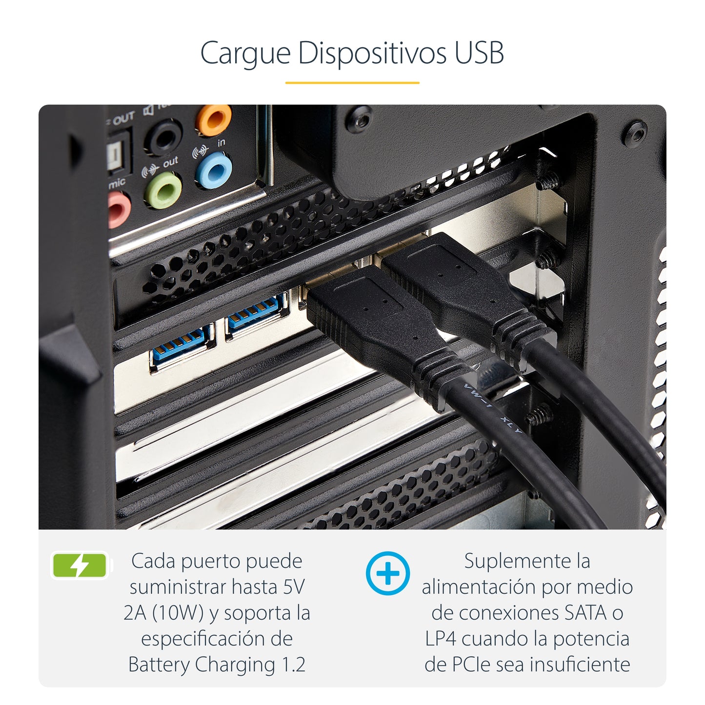 StarTech.com P5Q4A-USB-CARD tarjeta o adaptador de interfaz USB 3.2 Gen 1 (3.1 Gen 1)