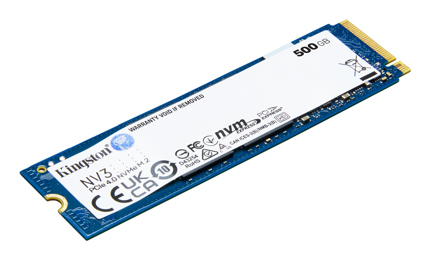 Unidad de Estado Sólido SSD Kingston SNV3S NVMe 500GB PCI Express 4.0 M.2