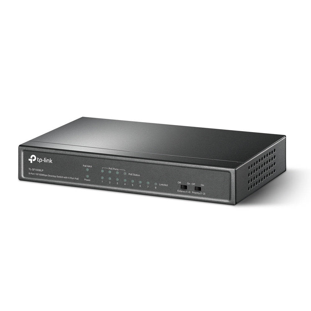 TP-Link TL-SF1008LP dispositivo de redes No administrado Fast Ethernet (10/100) Energía sobre Ethernet (PoE) Negro