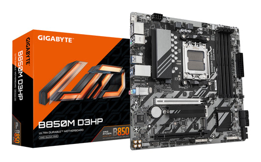 Tarjeta Madre Gigabyte B850M D3HP Micro-ATX AM5 256GB 4xDDR5 HDMI/DP