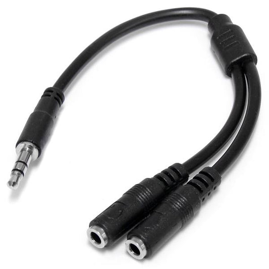 StarTech.com MUY1MFFS cable de audio 0.2 m 3,5mm 2x3.5mm Negro