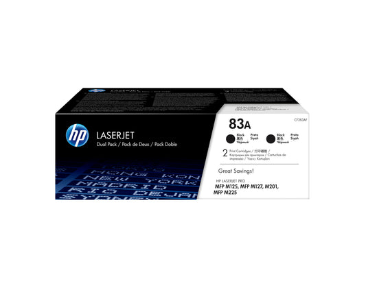 Toner HP LaserJet 83A Negro Dual Pack