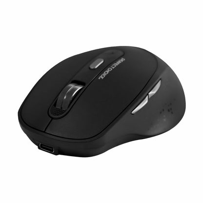 Mouse Perfect Choice Clix Inalámbrico Batería Recargable 6 Botones hasta 1600 DPI Color Negro
