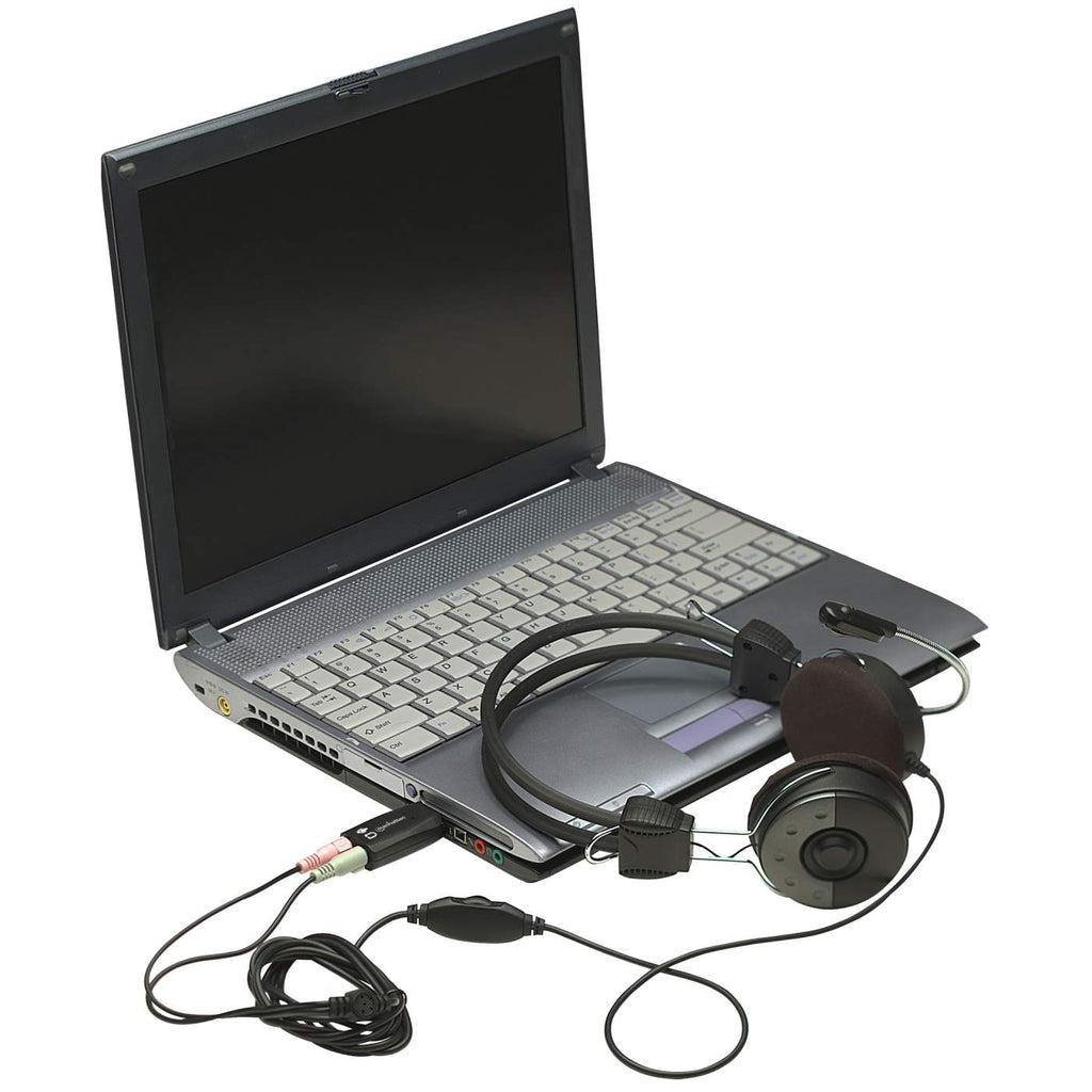 Adaptador Manhattan Sonido 5.1 Estéreo USB Alta Velocidad Color Negro