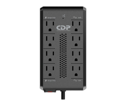 CDP RAVR1408 regulador de voltaje 8 salidas AC 85 V Negro