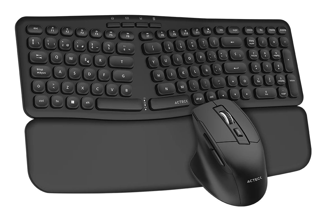 Kit Acteck 2 en 1 Inalambrico Creator Ultra Confort MK650 / Teclado Ergonomico + Mouse Ergonomico