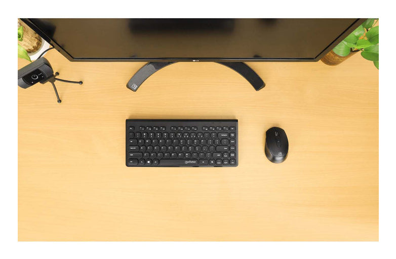Teclado Chocolate Inalambrico Manhattan 2.4G Negro