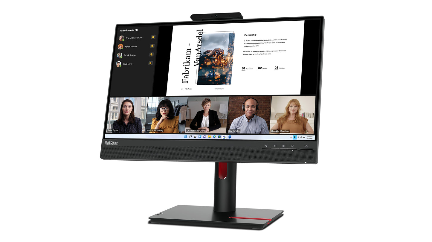 Monitor Lenovo 21.5" ThinkCentre Tiny In One 22 FHD Resolución 1920x1080 Panel IPS USB/HDMI/DisplayPort
