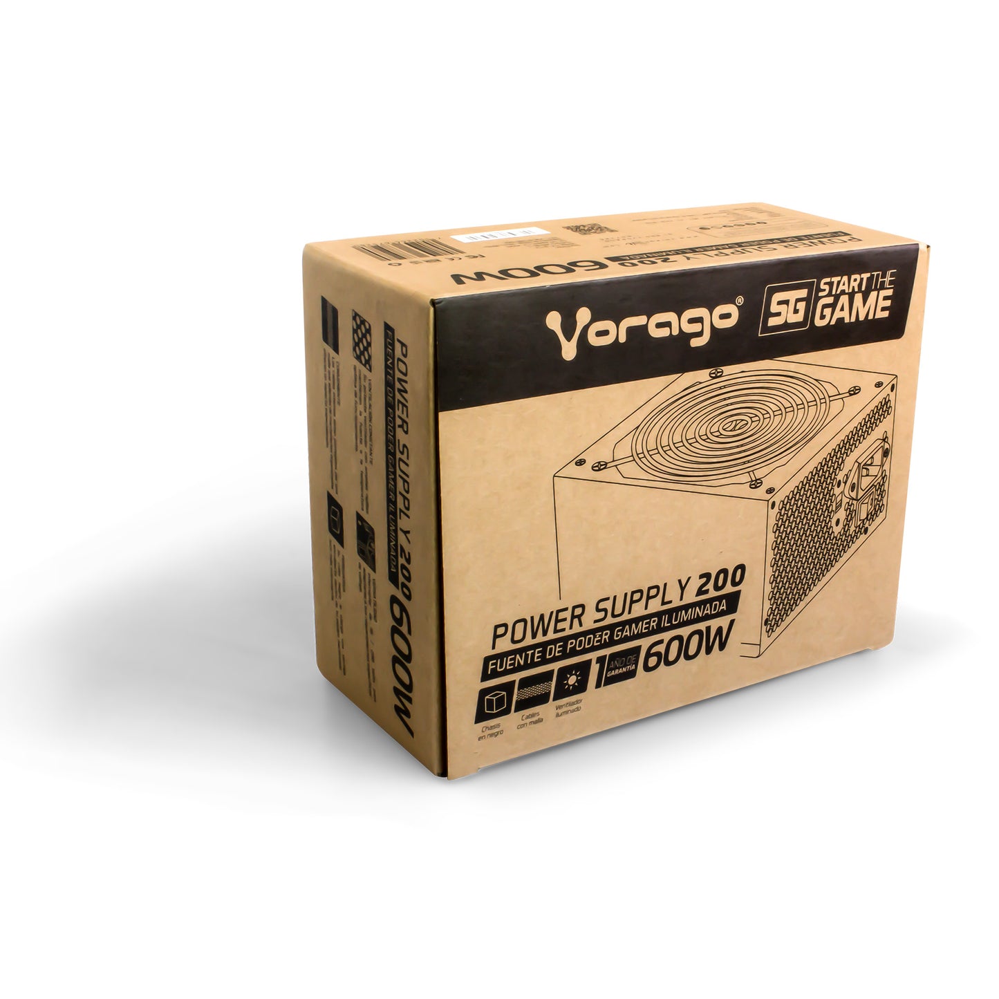 Fuente de Poder Vorago Start The Game PSU-200 600 Watts 2xSATA