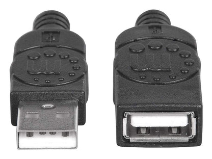 Cable Manhattan Extensión USB 2.0 Alta Velocidad 1.8m Color Negro