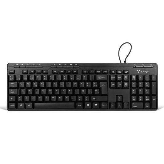 Teclado Vorago KB-202 Multimedia USB Color Negro