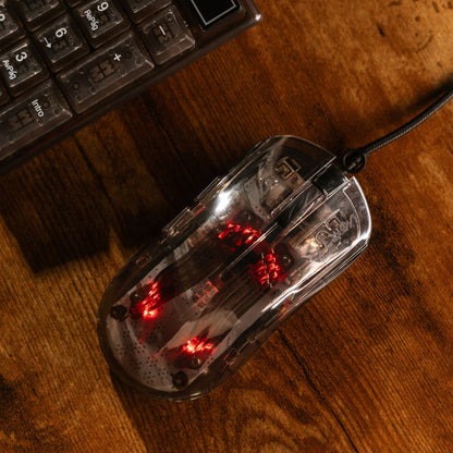 Kit Gamer Perfect Choice Teclado Transparente + Mouse Helumo Alámbrico Ergonómico y Resistente