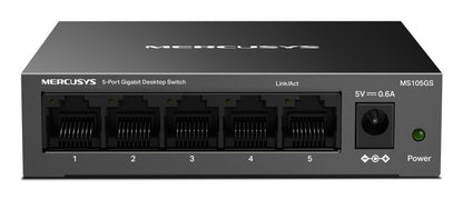Mercusys MS105GS dispositivo de redes No administrado Gigabit Ethernet (10/100/1000) Negro