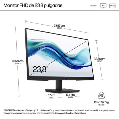 Monitor HP Serie 3 Pro 324PF 23.8 FHD 1920 x 1080 5ms IPS 100Hz VGA DP HDMI