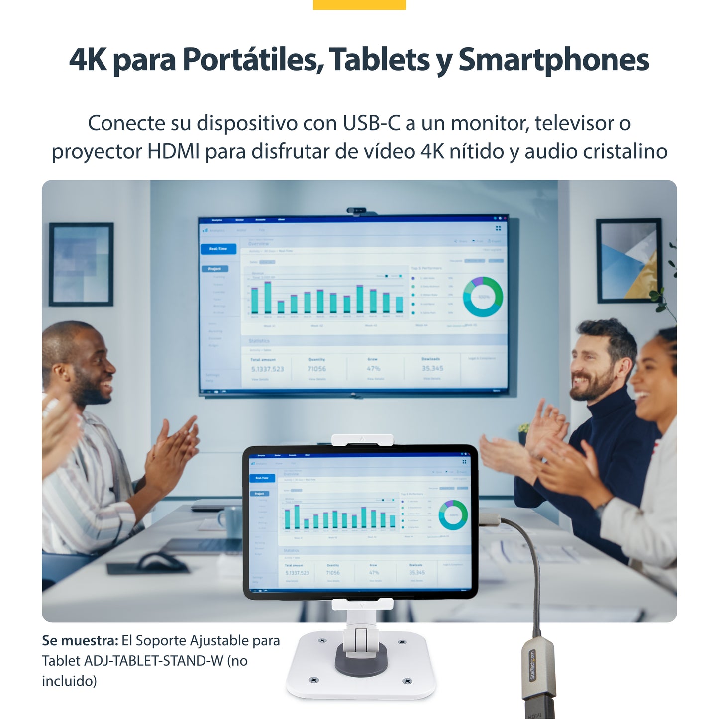 StarTech.com USBC-HDMI-CDP2HD4K60 adaptador gráfico USB 4096 x 2160 Pixeles Gris
