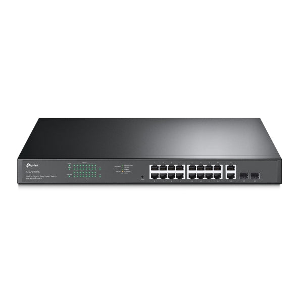 TP-Link TL-SG1218MPE dispositivo de redes Gestionado L2 Gigabit Ethernet (10/100/1000) Energía sobre Ethernet (PoE) 1U Negro