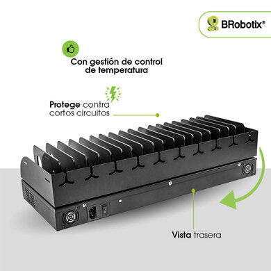 BRobotix 406849 cargador de dispositivo móvil Universal Negro Carga rápida Interior