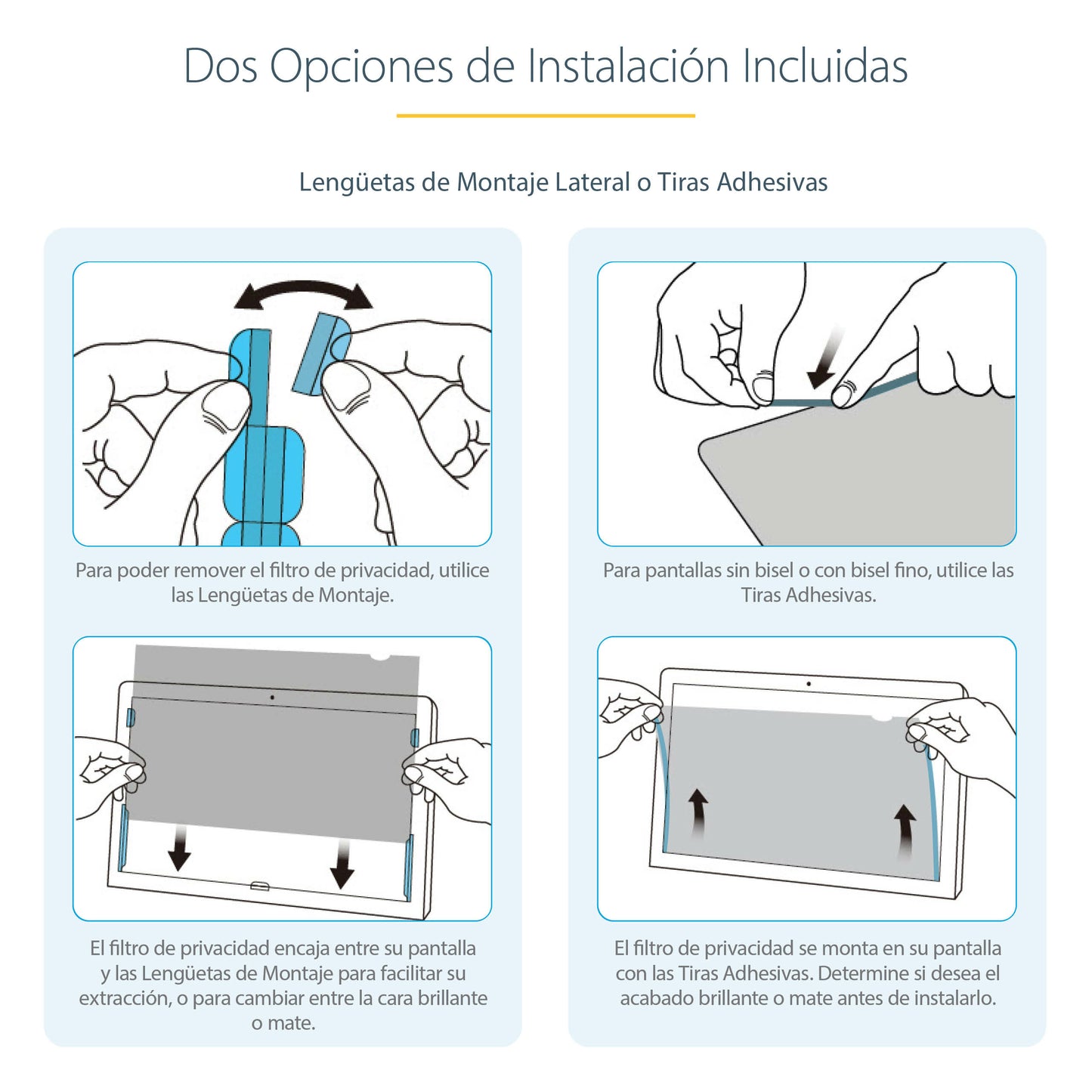 StarTech.com 2869-PRIVACY-SCREEN filtro para monitor 71.1 cm (28") Filtro de privacidad para pantallas sin marco