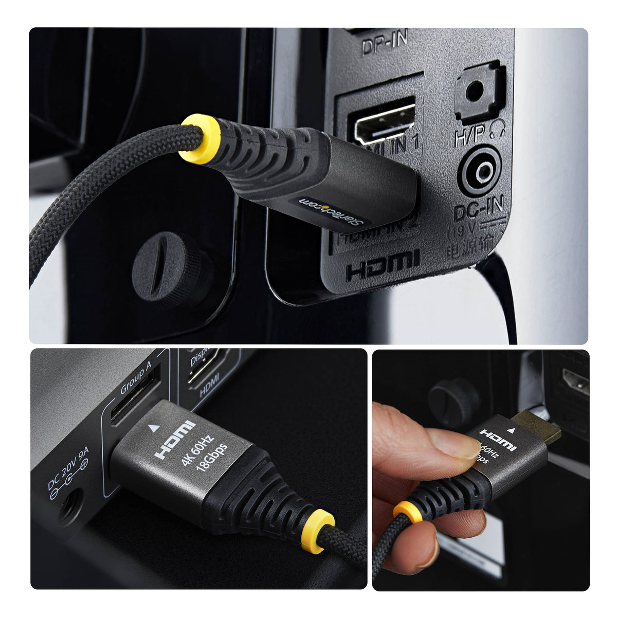 StarTech.com HDMI2-FLEX-4K60-3M cable HDMI HDMI Tipo A (Estándar) Negro, Plata