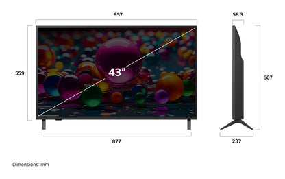 Televisor LG 43" UHD AI UA75 4K Smart TV 2025