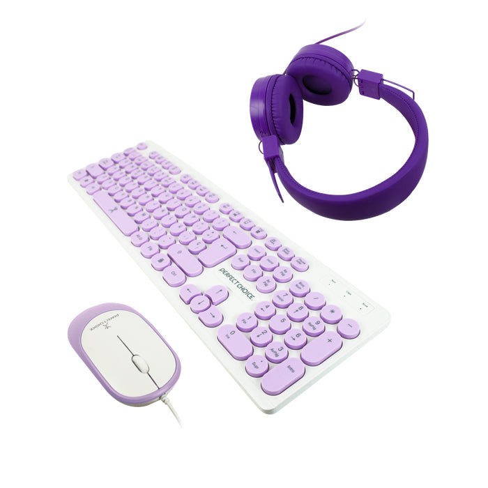 Perfect Choice PC-201724 teclado Ratón incluido Hogar USB Púrpura