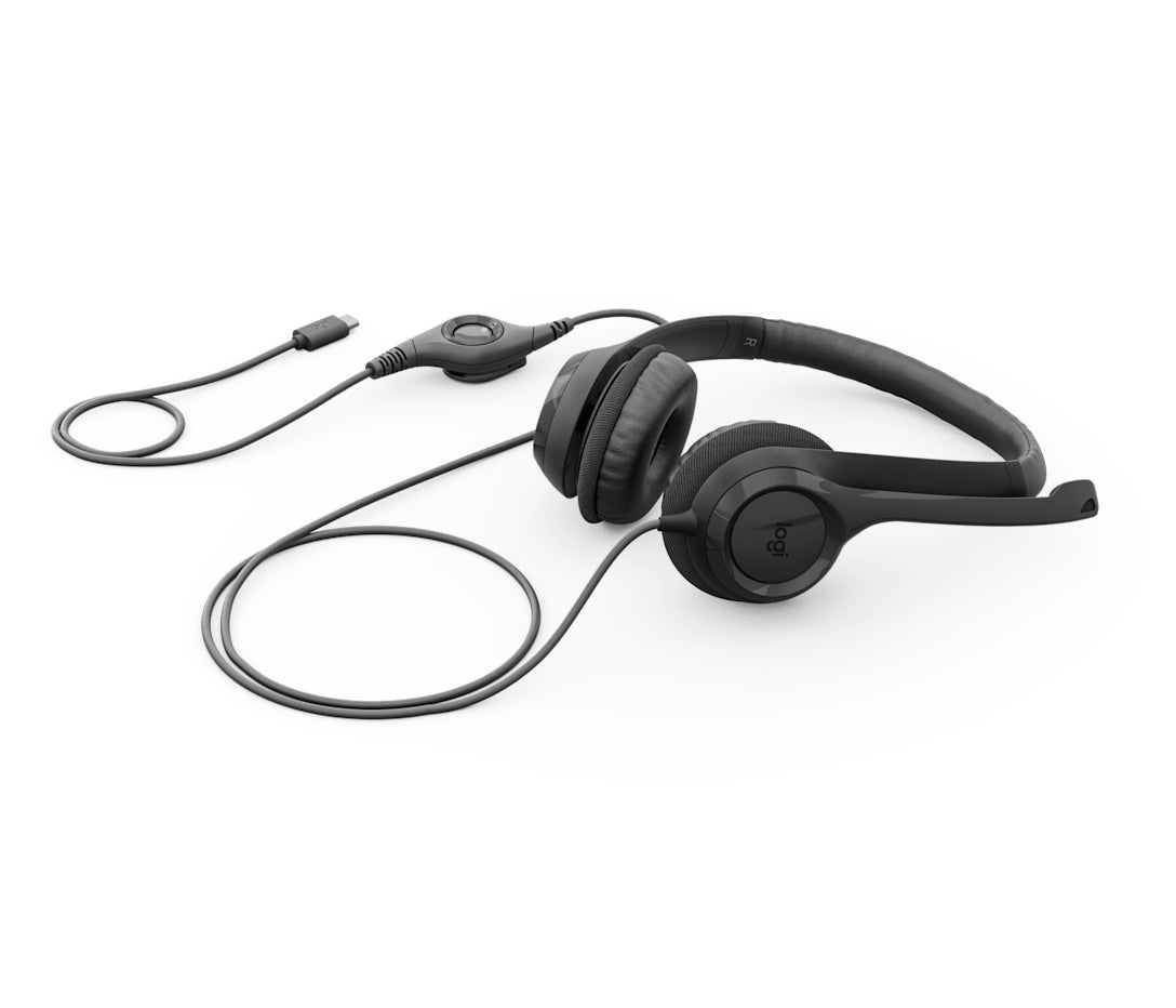 Logitech 981-001575 audífono y auriculare Auriculares Alámbrico Diadema Llamadas/Música USB Tipo C Negro