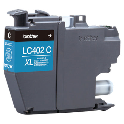 Tinta Brother LC402XL Súper Alto Rendimiento Hasta 1500 Páginas Color Cian