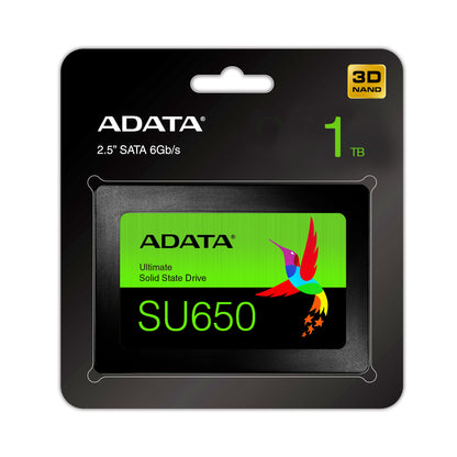 Unidad de Estado Solido SSD Adata 1TB 2.5 Ultimate SU650 450MB/s Escritura 520MB/s Lectura SATA III
