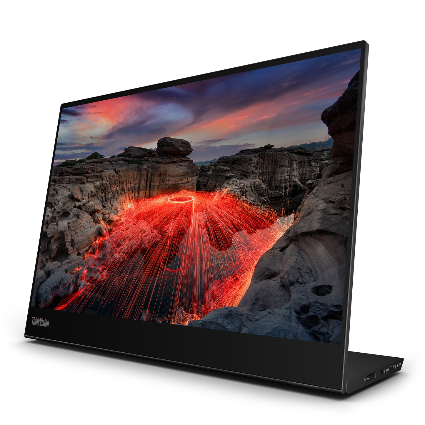 Lenovo ThinkVision M14t monitor de computadora 35.6 cm (14") 2240 x 1400 Pixeles 2.2K LED Pantalla táctil Negro