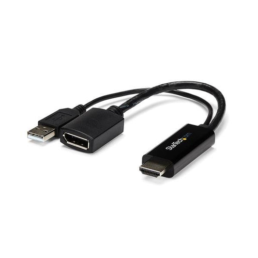 StarTech.com HD2DP adaptador de cable de vídeo Negro